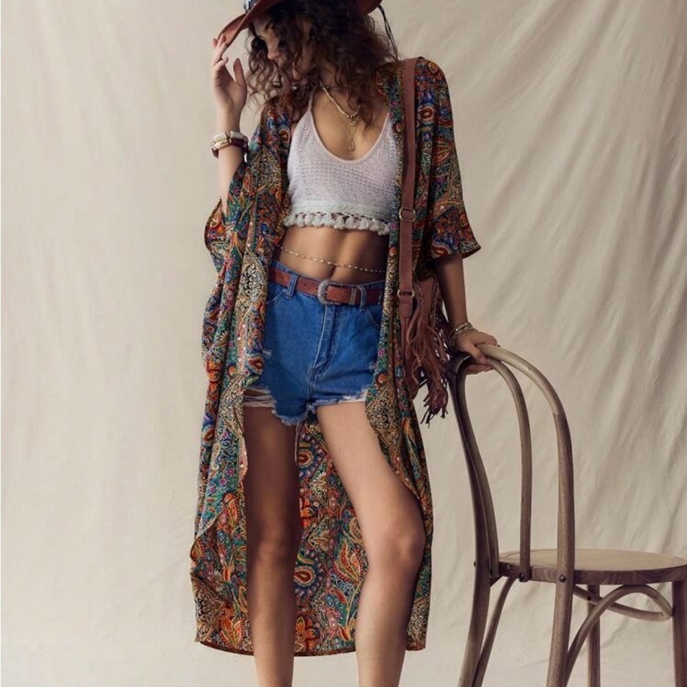 Bohemian Paisley Swim Coverup
